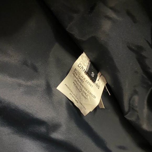 DKNY Jeans Long Navy Puffer Winter Jacket Coat - Picture 5 of 7